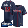 Ronald Acuna Jr #13 Atlanta Braves Speedway Classic Limited Jersey - Navy