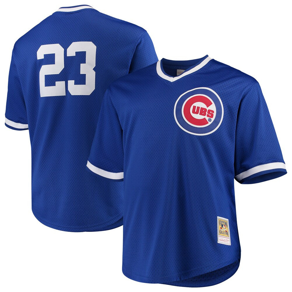 Ryne Sandberg #23 Chicago Cubs Mitchell Ness Tall Cooperstown Big Mesh Limited Batting Practice Jersey - Royal