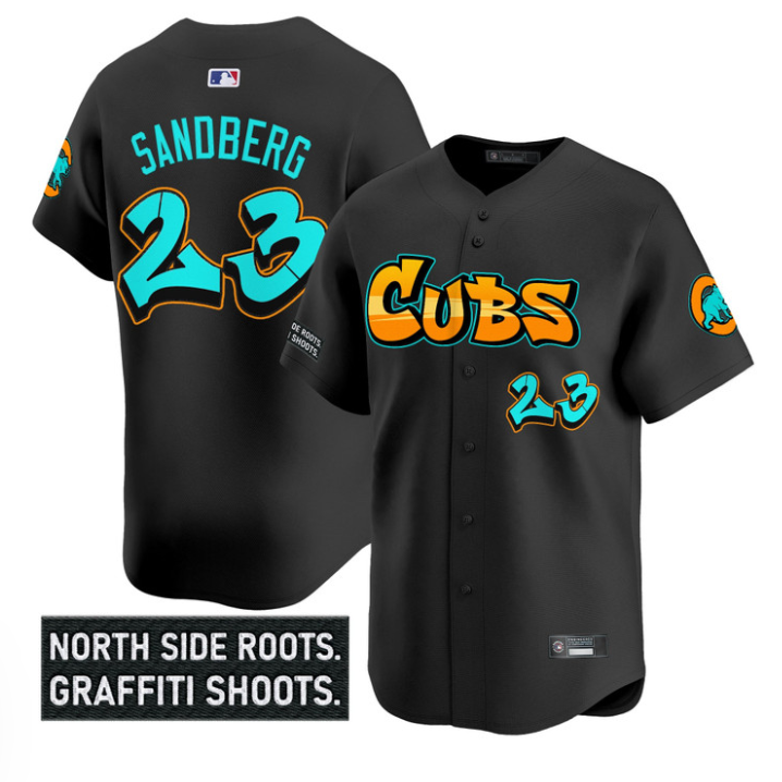 Ryne Sandberg #23 Chicago Cubs Graffiti North Side Edition Limited Jersey