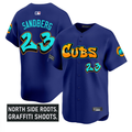 Ryne Sandberg #23 Chicago Cubs Graffiti North Side Edition Limited Jersey - Royal