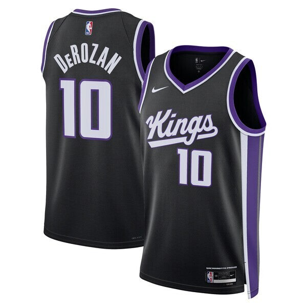 Sacramento Kings Nike Icon Edition Swingman Jersey - Black - DeMar DeRozan - Unisex