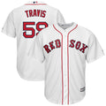 Sam Travis Boston Red Sox Majestic Home Cool Base Limited Player Jersey - White