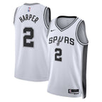 San Antonio Spurs Nike Association Edition Swingman Jersey NBA 2025 First Round Draft Pick - White - Dylan Harper - Unisex