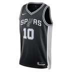 San Antonio Spurs Nike Icon Edition Swingman Jersey - Black - Jeremy Sochan - Unisex