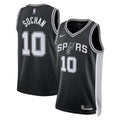 San Antonio Spurs Nike Icon Edition Swingman Jersey - Black - Jeremy Sochan - Unisex