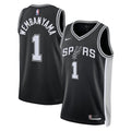 San Antonio Spurs Nike Icon Edition Swingman Jersey - Black - Victor Wembanyama - Unisex