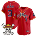 Houston Astros #3 2025 Sanji One Piece Vapor Limited Jersey - Red