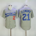 Roberto Clemente #21 Santurce Crabbers Movie Limited Baseball Jersey - Grey