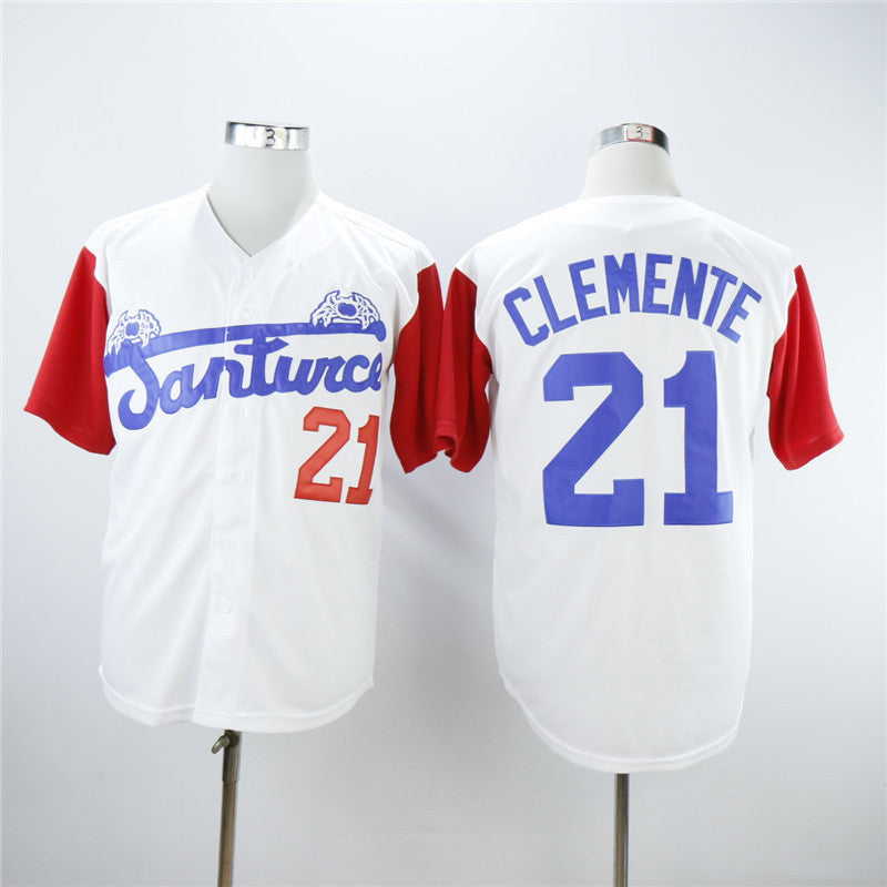 Roberto Clemente #21 Santurce Crabbers Movie Limited Baseball Jersey - White