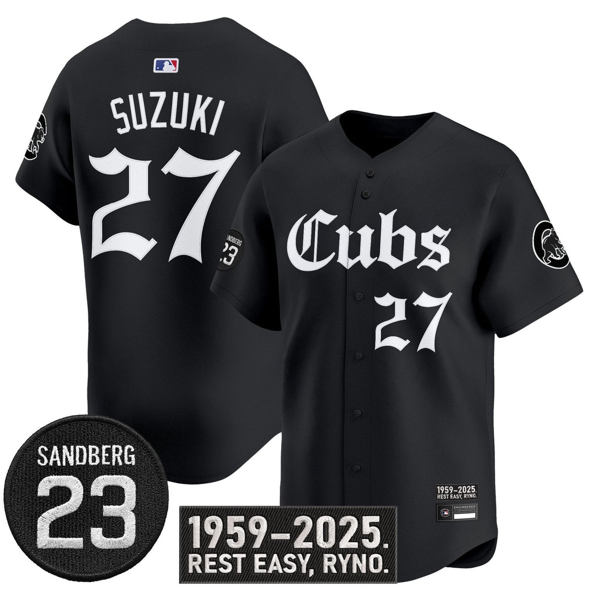 Seiya Suzuki #27 Chicago Cubs Ryne Sandberg Tribute Limited Jersey - Black
