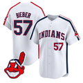 Shane Bieber #57 Cleveland Indians Ricky Wild Thing Vaughn Limited Jersey - White
