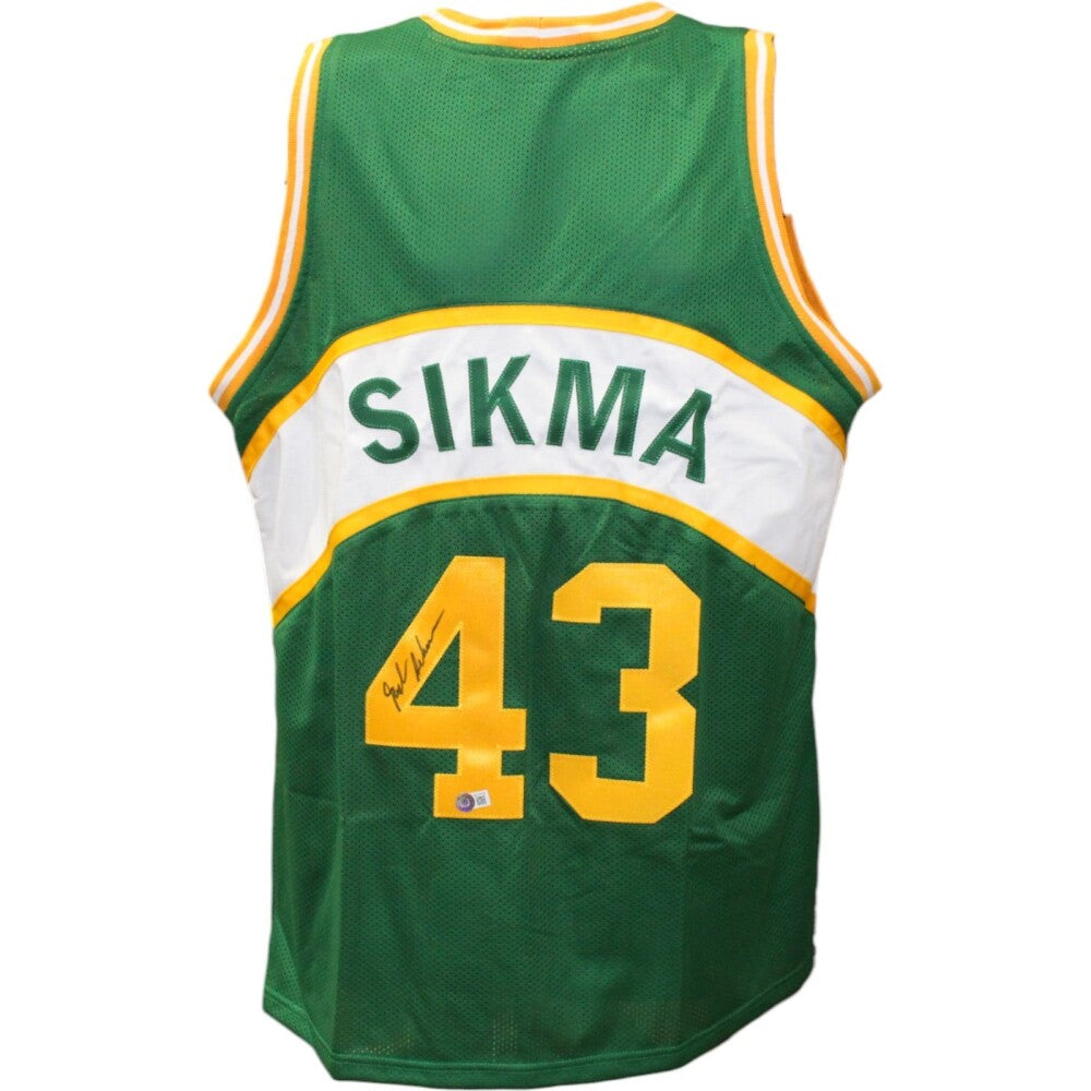 Jack Sikma Autographed/Signed Replica Pro Style Green Jersey Beckett