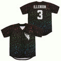 Singer Illenium #3 Movie Baseball Diamond Fashion Hip Hop Limited Jersey