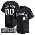 Gothic Crown #00 Kansas City Royals Sluggerrr Edition Vapor Blac Limited Jersey