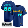 Kansas City Royals #00 Sluggerrr Graffiti Crown Drop Limited Jersey - Royal