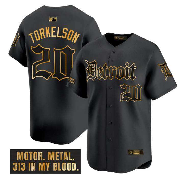 Spencer Torkelson #20 Detroit Tigers Motor Gothic Edition Limited Jersey
