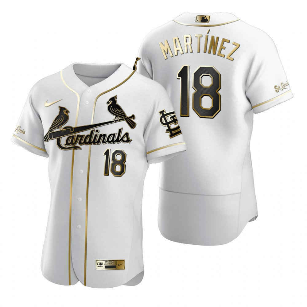 St Louis Cardinals #18 Gift For Cardinals Carlos Martinez Brandedition White Fans Limited Jersey - Golden