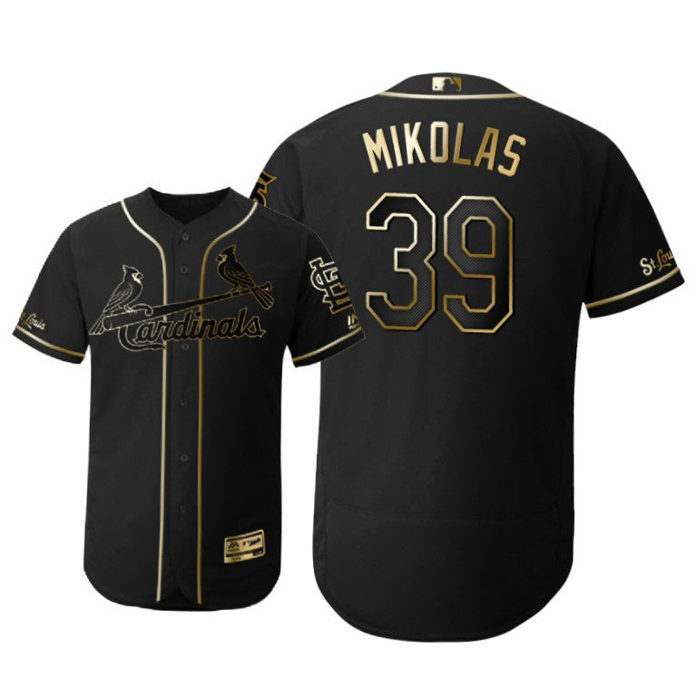 Miles Mikolas #39 Gift For Cardinals 2019 St Louis Cardinals Brandedition Black Fans Limited Jersey - Golden
