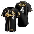 Yadier Molina #4 Gift For Cardinals St Louis Cardinals Brandedition Black Fans Limited Jersey - Golden