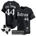 Still Tippin #44 Houston Astros Gothic Edition Vapor Premier Limited Stit Jersey