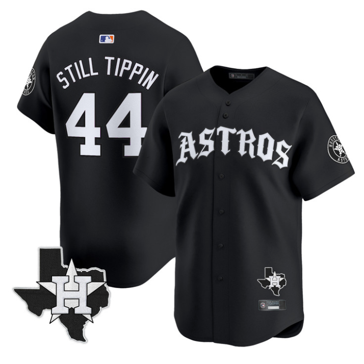 Still Tippin #44 Houston Astros Old English Edition Limited Jersey