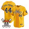 Still Tippin #44 Houston Astros 2025 One Piece Limited Jersey - Gold