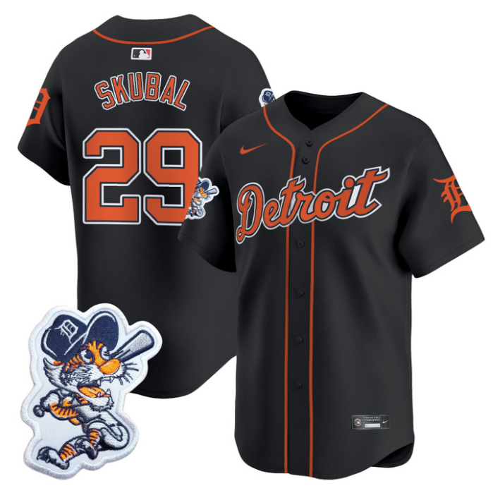 Tarik Skubal #29 Detroit Tigers Paws Patch Vapor Premier Limited Jersey