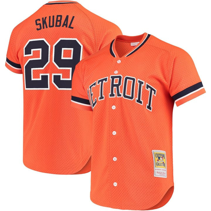 Tarik Skubal #29 Detroit Tigers Throwback Cooperstown Limited Jersey - Orange