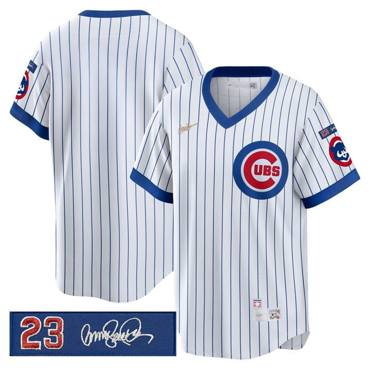 Ryne Sandberg #23 Chicago Cubs Tribute Patch Stripes Limited Team Jersey