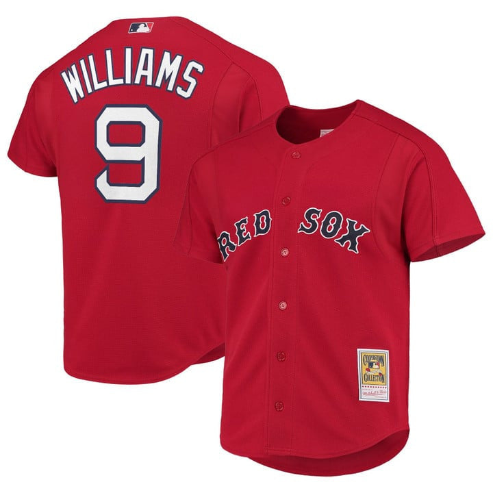 Ted Williams #9 Boston Red Sox Throwback Cooperstown Limited Jersey - Red