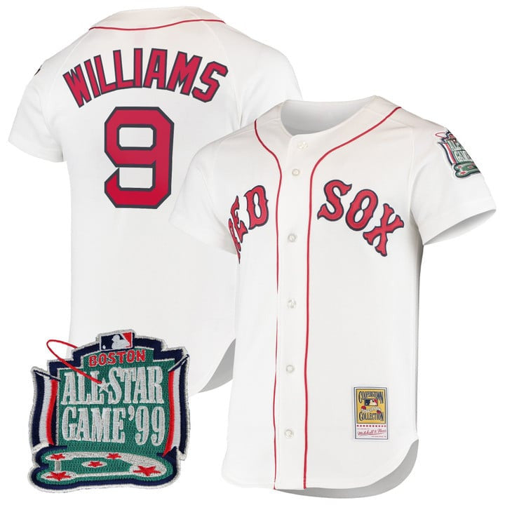 Ted Williams #9 Boston Red Sox Throwback Cooperstown Limited Jersey - White