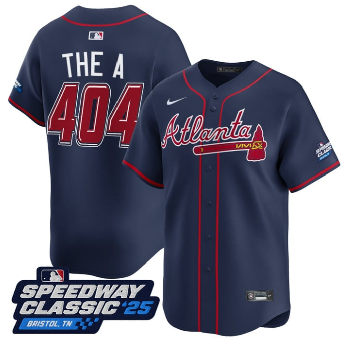 Atlanta Braves A #404 Speedway Classic Limited Jersey - Navy