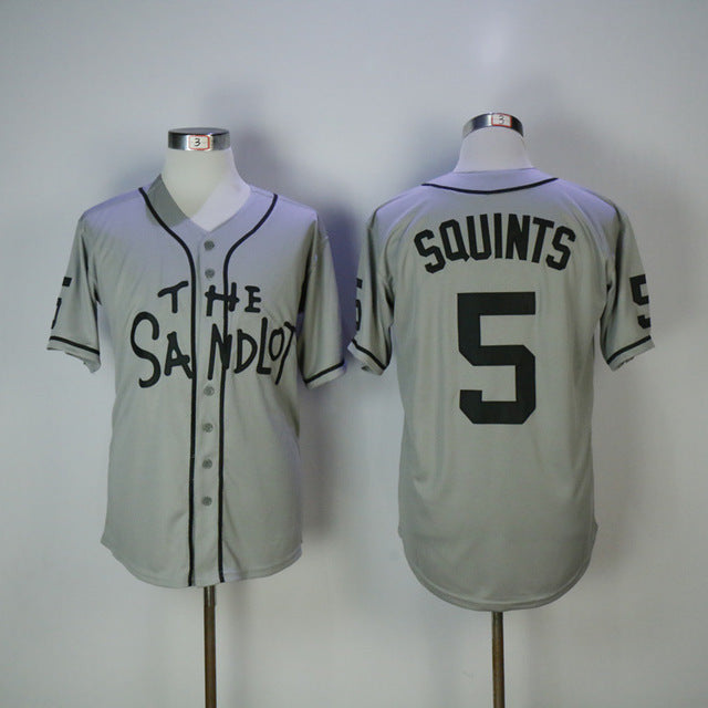Michael Squint #5 Sandlot Palledorous Movie Limited Baseball Jersey - Gray
