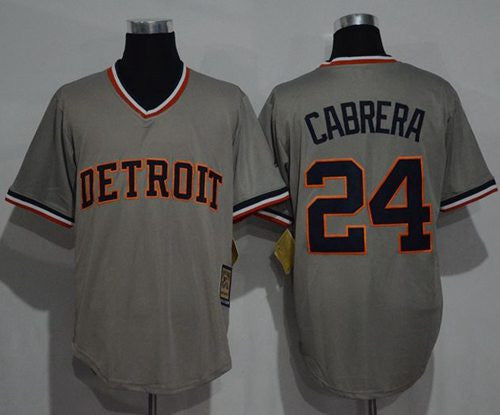 Miguel Cabrera #24 Detroit Tigers Cooperstown Limited Throwback Jersey - Grey
