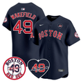 Tim Wakefield #49 Boston Red Sox Tim Wakefield Memorial Patch Na Limited Jersey