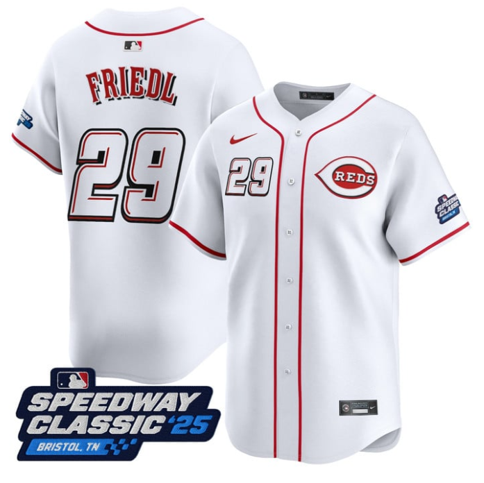 Tj Friedl #29 Cincinnati Reds Speedway Classic Limited Jersey - White