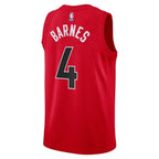 Toronto Raptors Nike Icon Edition Swingman Jersey - Red - Scottie Barnes - Unisex