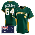 Travis Bazzana #64 2026 Team Australia World Limited Baseball Jersey