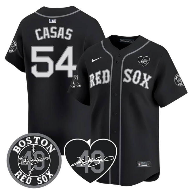 Triston Casas #54 Boston Red Sox Tim Wakefield Memorial Patch Bl Limited Jersey