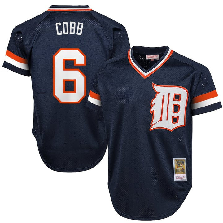 Ty Cobb #6 Detroit Tigers Throwback Cooperstown Limited Jersey - Navy
