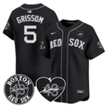 Tim Wakefield #5 Boston Red Sox Vaughn Grissom Memorial Patch Bl Limited Jersey