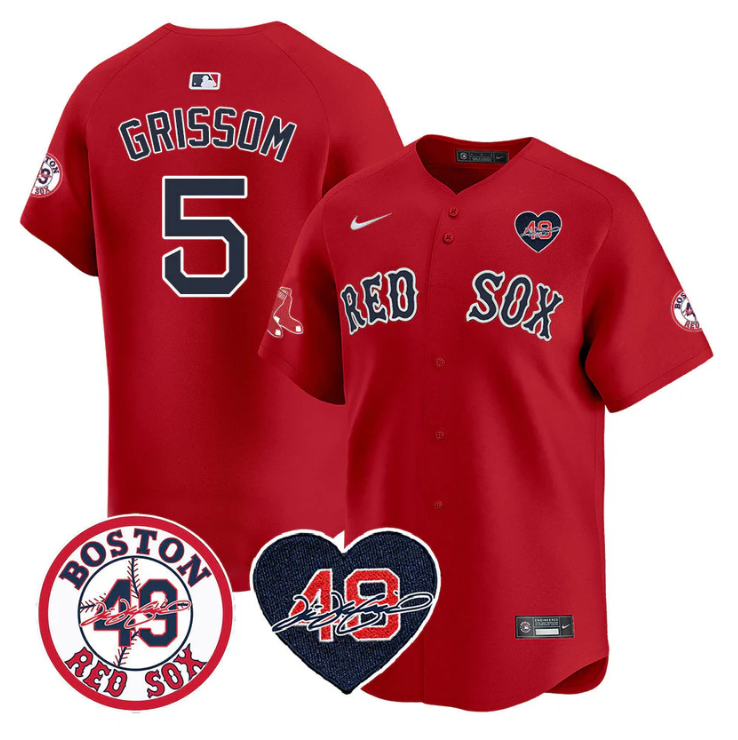 Tim Wakefield #5 Boston Red Sox Vaughn Grissom Memorial Patch Re Limited Jersey