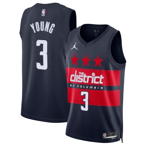 Washington Wizards Jordan Brand Statement Edition Swingman Jersey - Navy - Trae Young - Mens