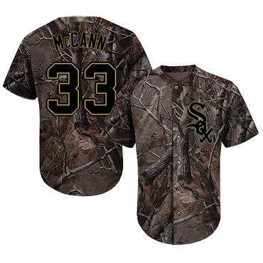 James Mccann #33 Chicago White Sox Camo Realtree Limited Cool Base Baseball Jersey - White