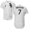 Tim Anderson #7 Chicago White Sox Whiteblack Strip Flexbase Authentic Jersey - White