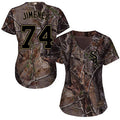 Eloy Jimenez #74 Chicago White Sox Womens Camo Realtree Limited Cool Base Baseball Jersey - White