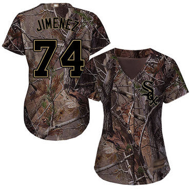 Eloy Jimenez #74 Chicago White Sox Womens Camo Realtree Limited Cool Base Baseball Jersey - White