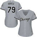 Jose Abreu #79 Chicago White Sox Womens Grey Road Limited Baseball Jersey - White