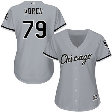 Jose Abreu #79 Chicago White Sox Womens Grey Road Limited Baseball Jersey - White