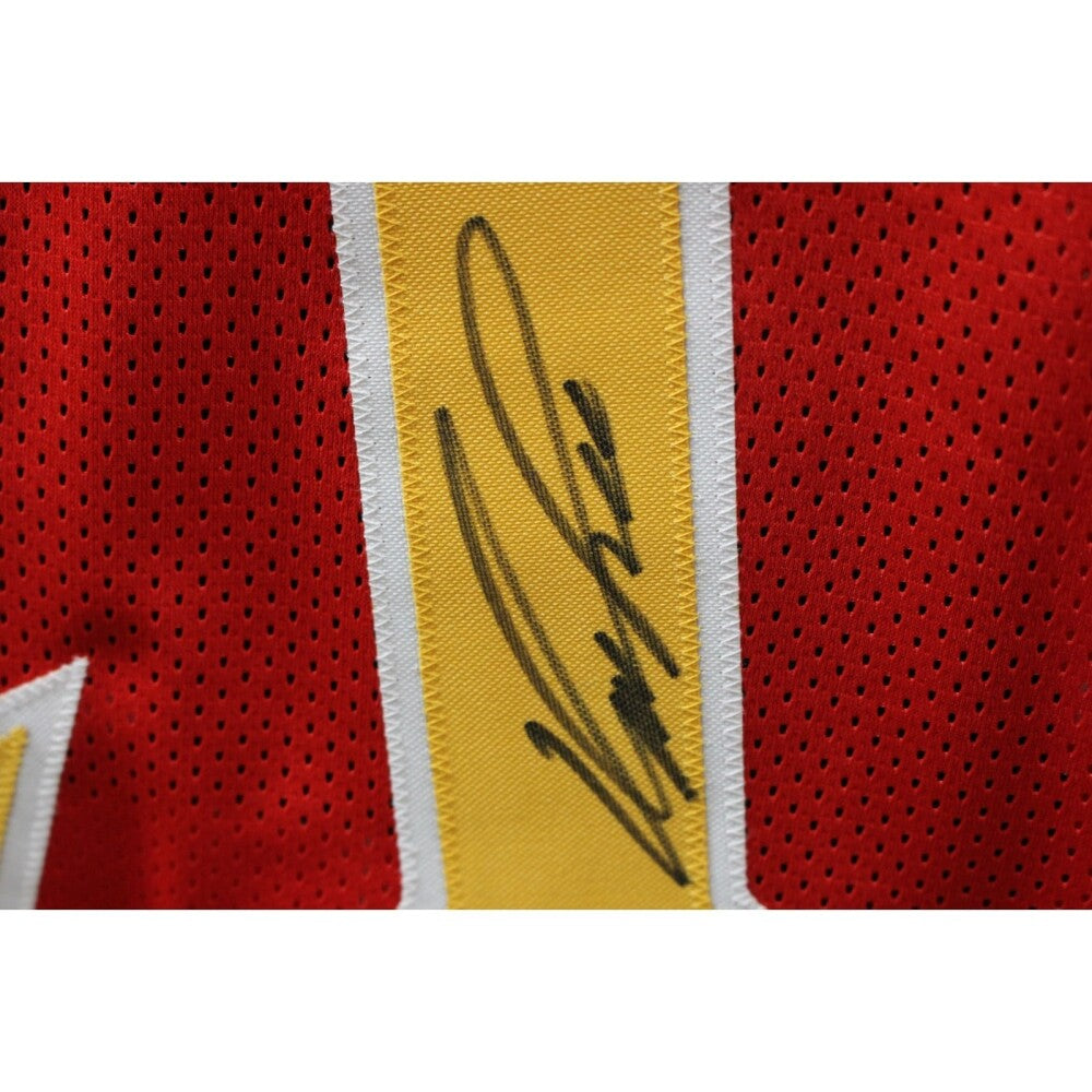 Dominique Wilkins Autographed Pro Style Red  Jersey Beckett Witness 49735